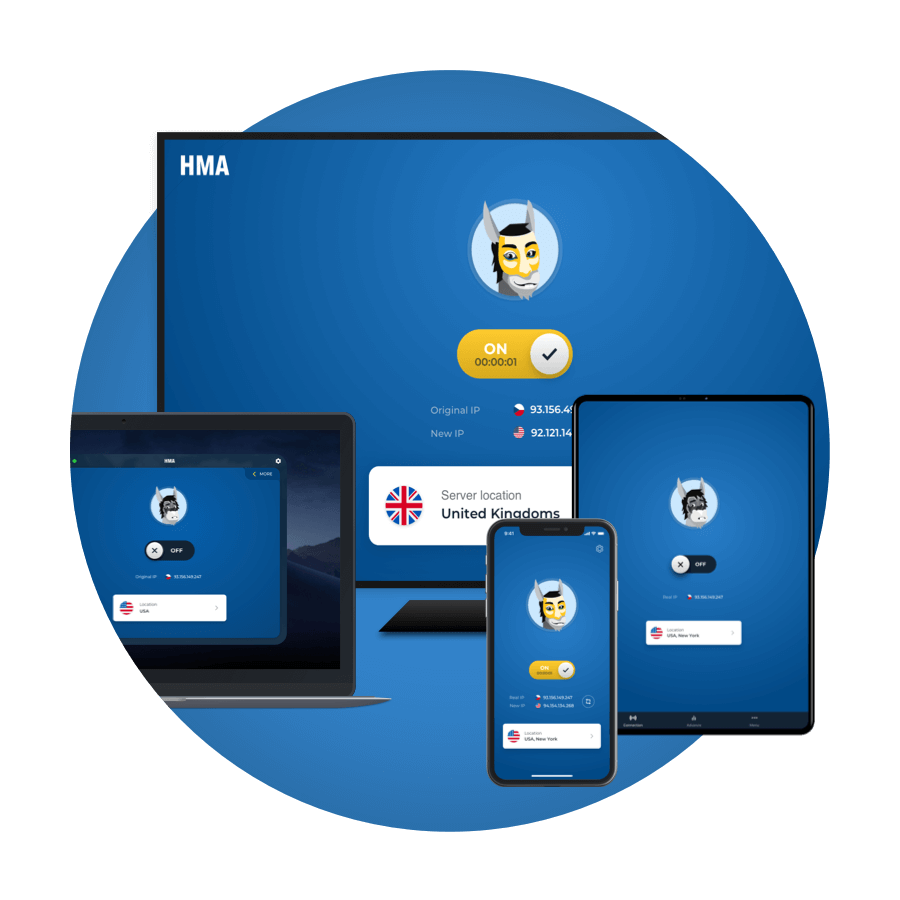 Hidemyass VPN supported devices graphic